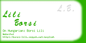 lili borsi business card